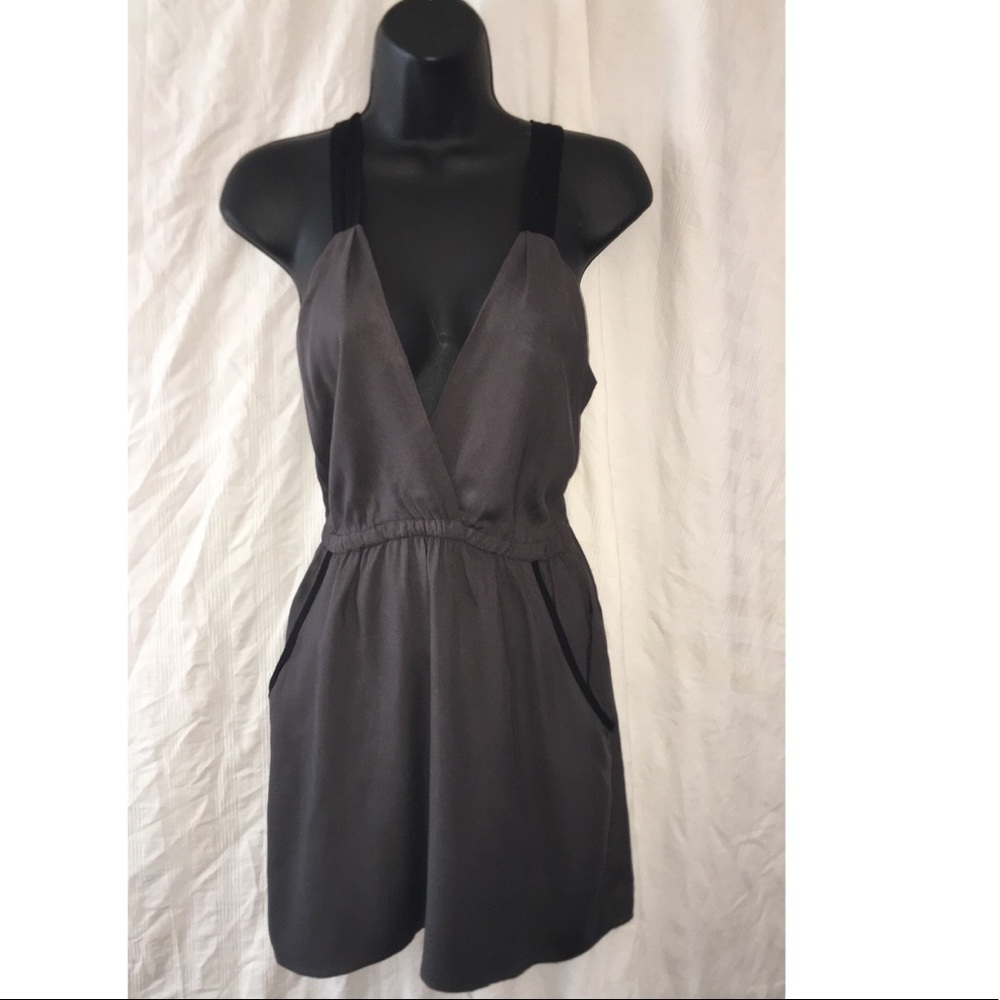 Top Shop Deep V Cocktail Dress, Size Small